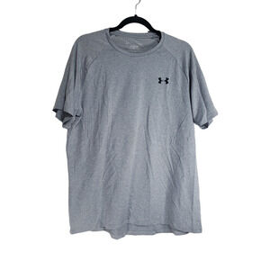 Under Armour The Tech Tee‎ Adult Gray Crew Pullover Men's Large Athletic Rugby